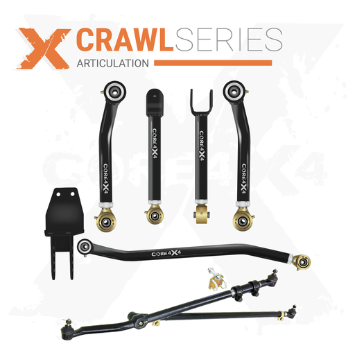 [CRL-J-XJ-K6] Jeep Cherokee XJ 84-01 MJ 86-92 6pc Crawl Series Adjustable Control Arms, Track Bar, Steering Kit