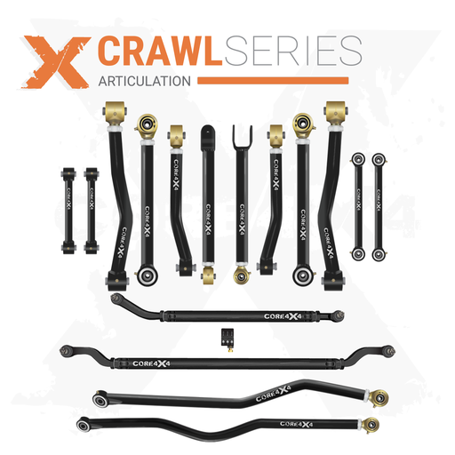 [CRL-J-JK-K16] Jeep Wrangler JK / JKU 07-18 16pc Crawl Series Adjustable Control Arm, Track Bar, Steering, End Link Kit