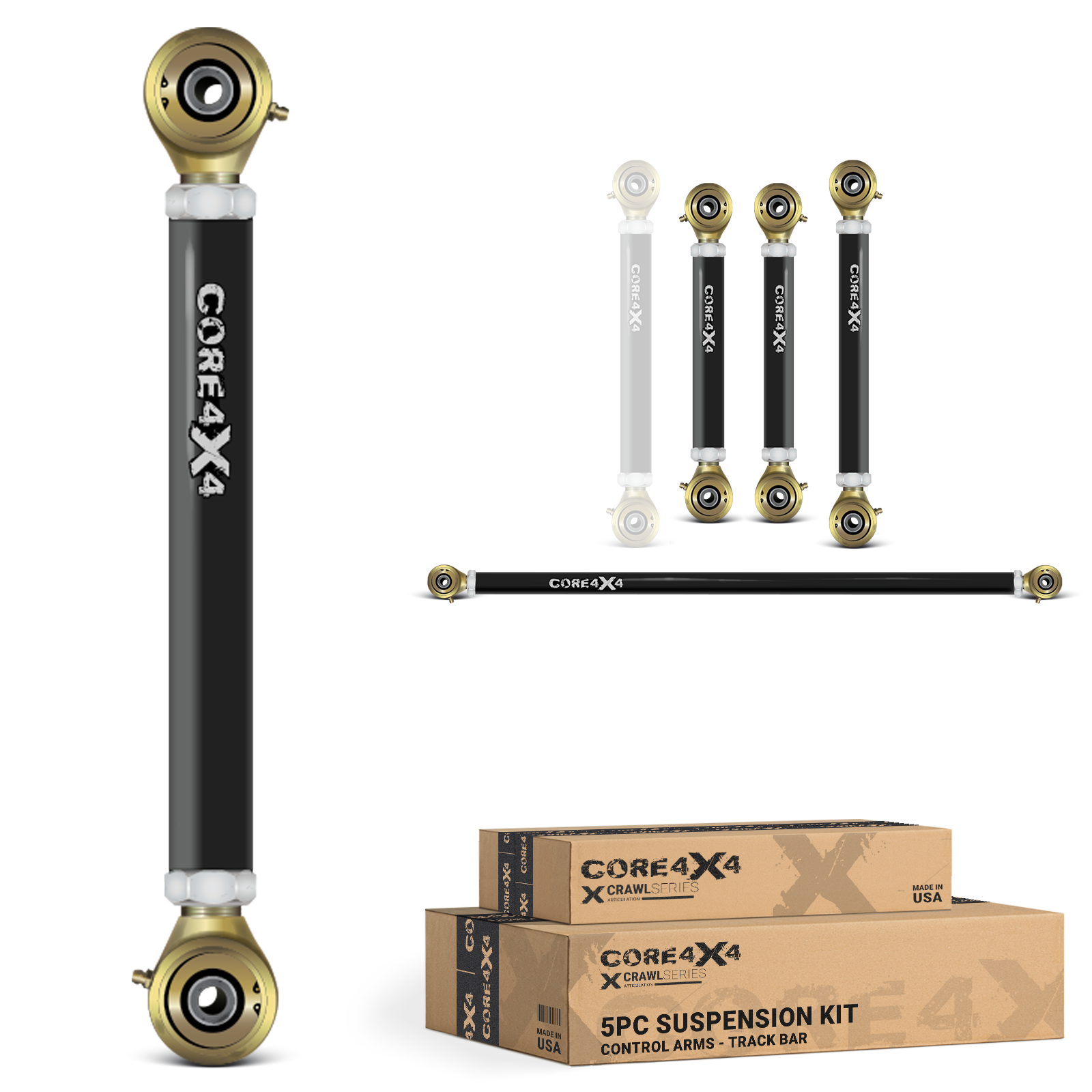 Jeep Grand Cherokee WK 05-10 5pc Crawl Series Rear Adjustable Control Arm, Track Bar Kit