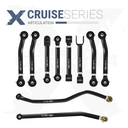 Jeep Wrangler TJ 97-06 LJ 04-06 10pc Cruise Series Adjustable Control Arm, Track Bar Kit
