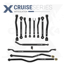 Jeep Wrangler JK / JKU 07-18 12pc Cruise Series Adjustable Control Arm, Track Bar, Steering Kit