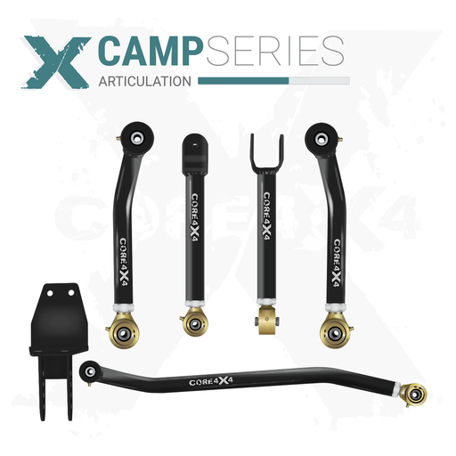 [CMP-J-XJ-K5] Jeep Cherokee XJ 84-01 MJ 86-92 5pc Camp Series Front Adjustable Control Arm, Track Bar Kit
