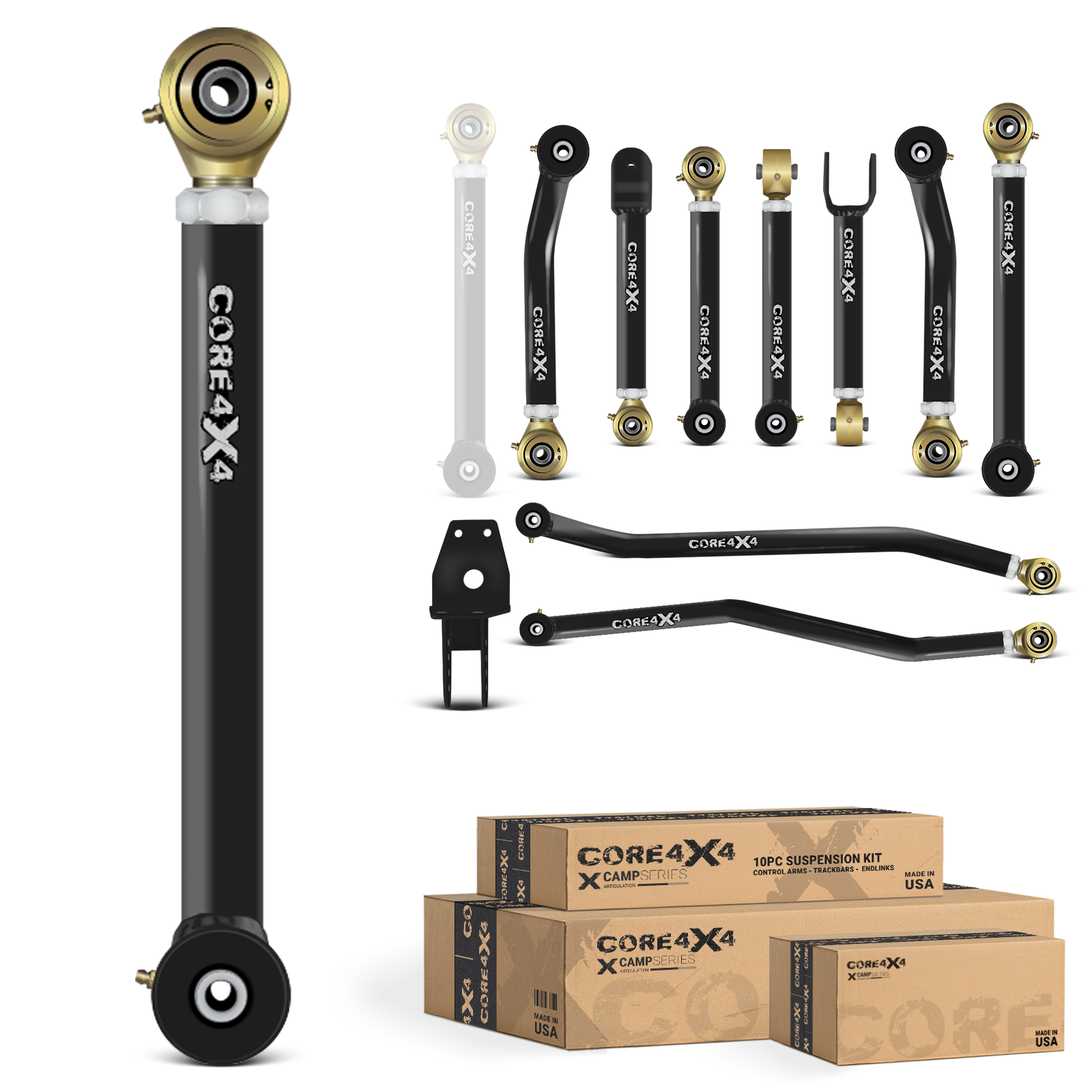 Jeep Grand Cherokee ZJ 93-98 10pc Camp Series Adjustable Control Arm, Track Bar Kit