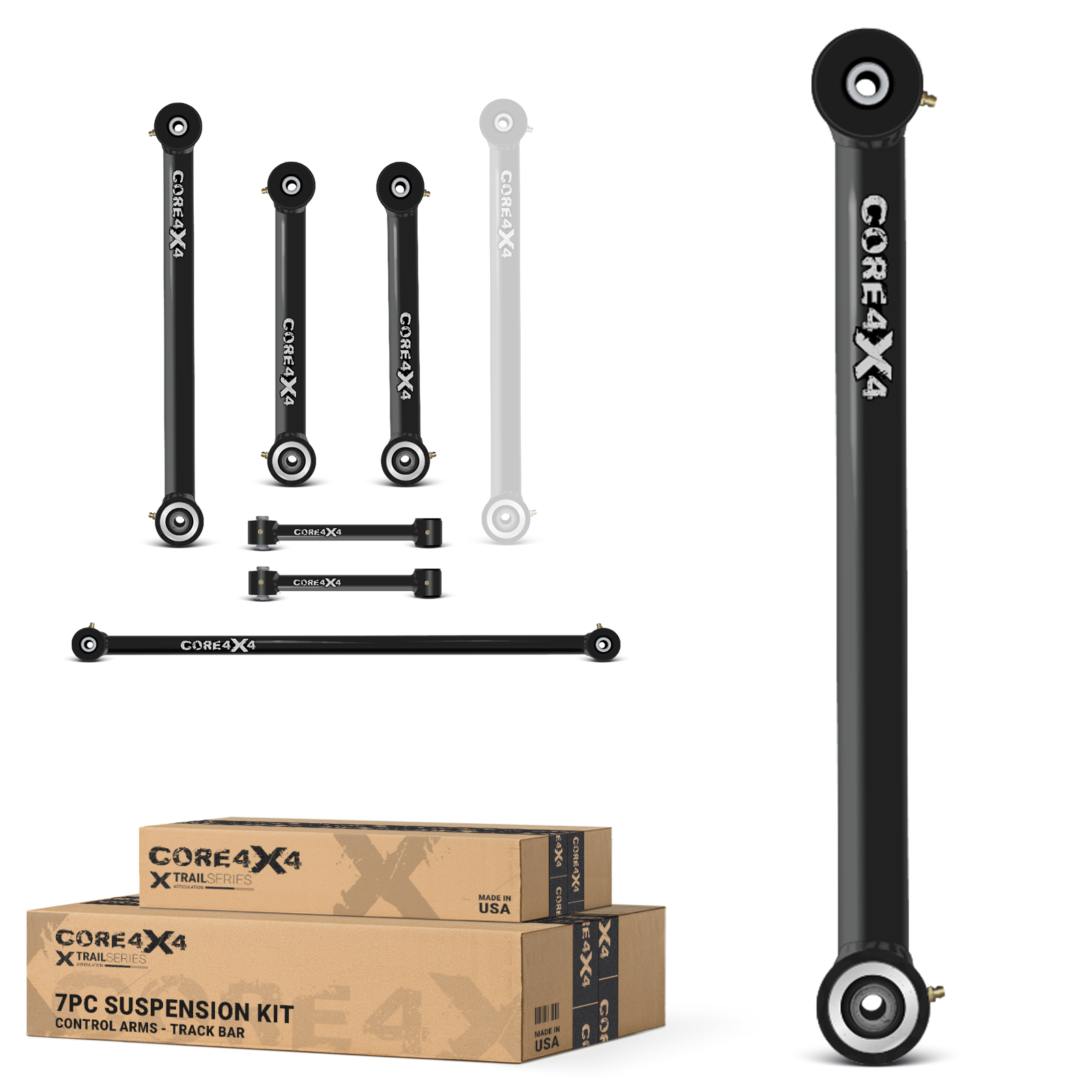 Ram 1500 09+ 7pc Trail Series Rear Fixed Length Control Arm, Panhard/Track Bar Kit