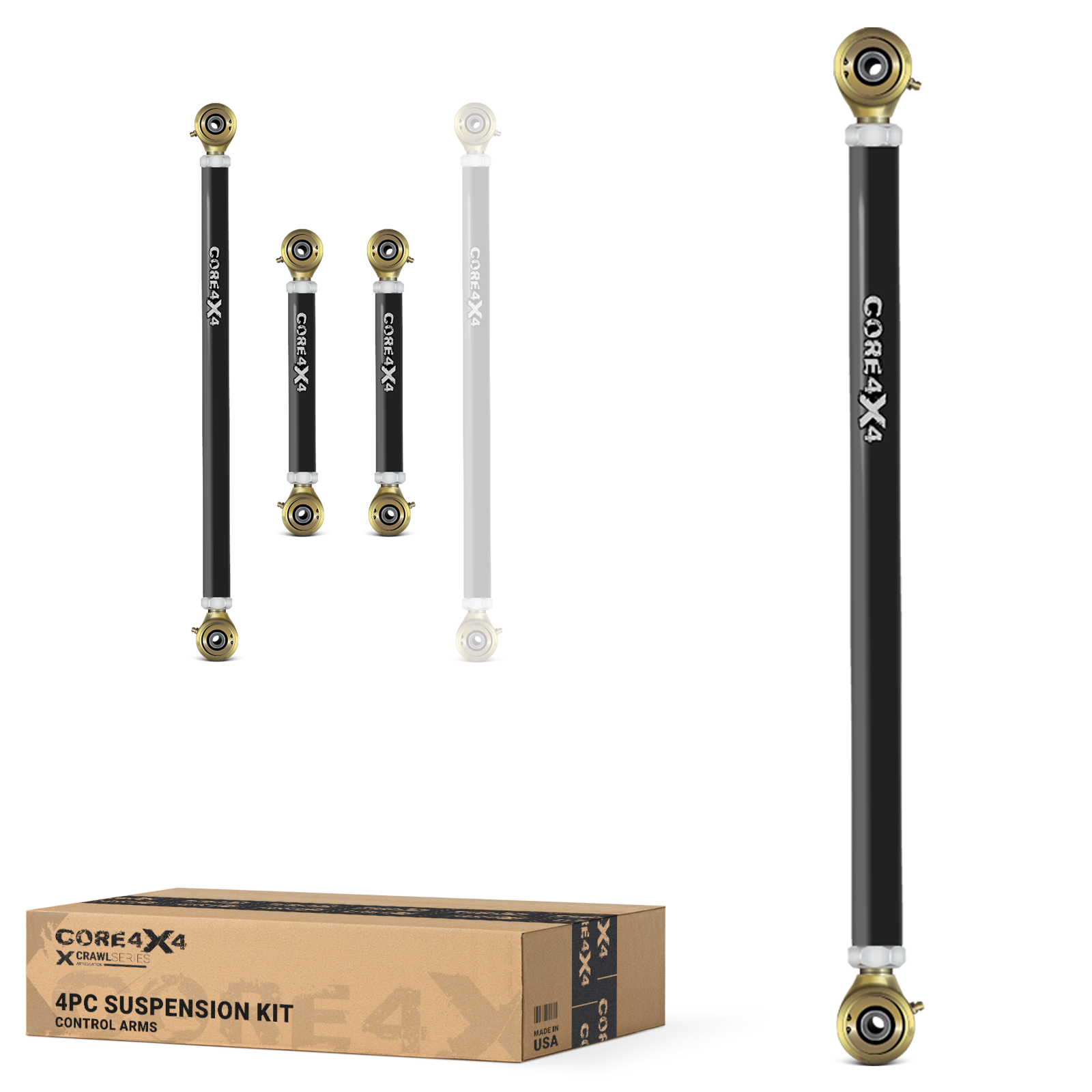 Toyota FJ Cruiser 07-14 4pc Crawl Series Rear Adjustable Control Arm Kit