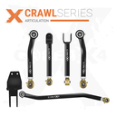 Jeep Cherokee XJ 84-01 MJ 86-92 5pc Crawl Series Front Adjustable Control Arm, Track Bar Kit