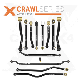 Jeep Wrangler JK / JKU 07-18 12pc Crawl Series Adjustable Control Arm, Track Bar, Steering Kit