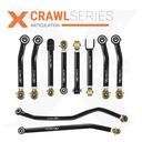 Jeep Wrangler TJ 97-06 LJ 04-06 10pc Crawl Series Adjustable Control Arm, Track Bar Kit