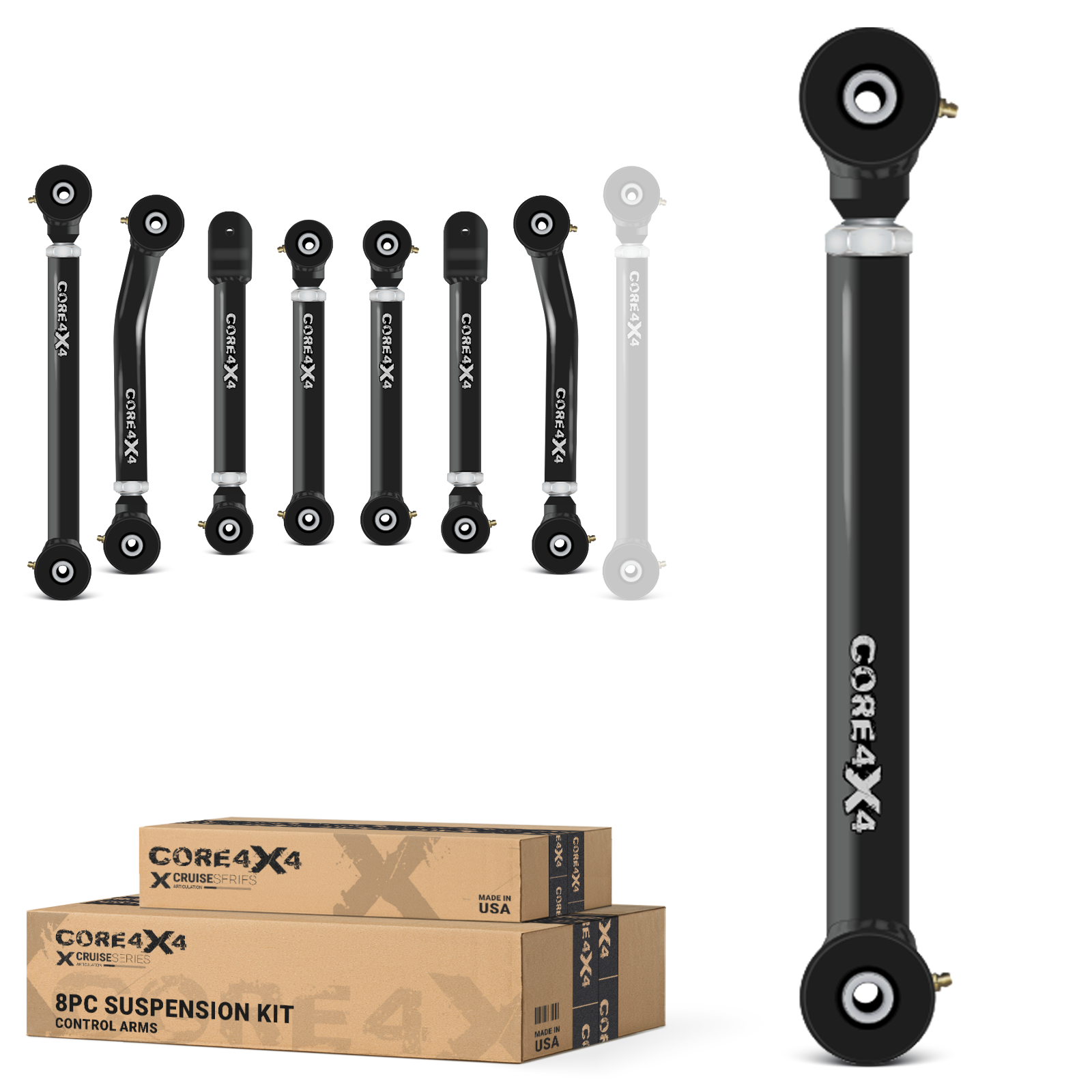 Jeep Grand Cherokee ZJ 93-98 8pc Cruise Series Adjustable Control Arm Kit