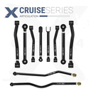Jeep Wrangler JK / JKU 07-18 10pc Cruise Series Adjustable Control Arm, Track Bar Kit