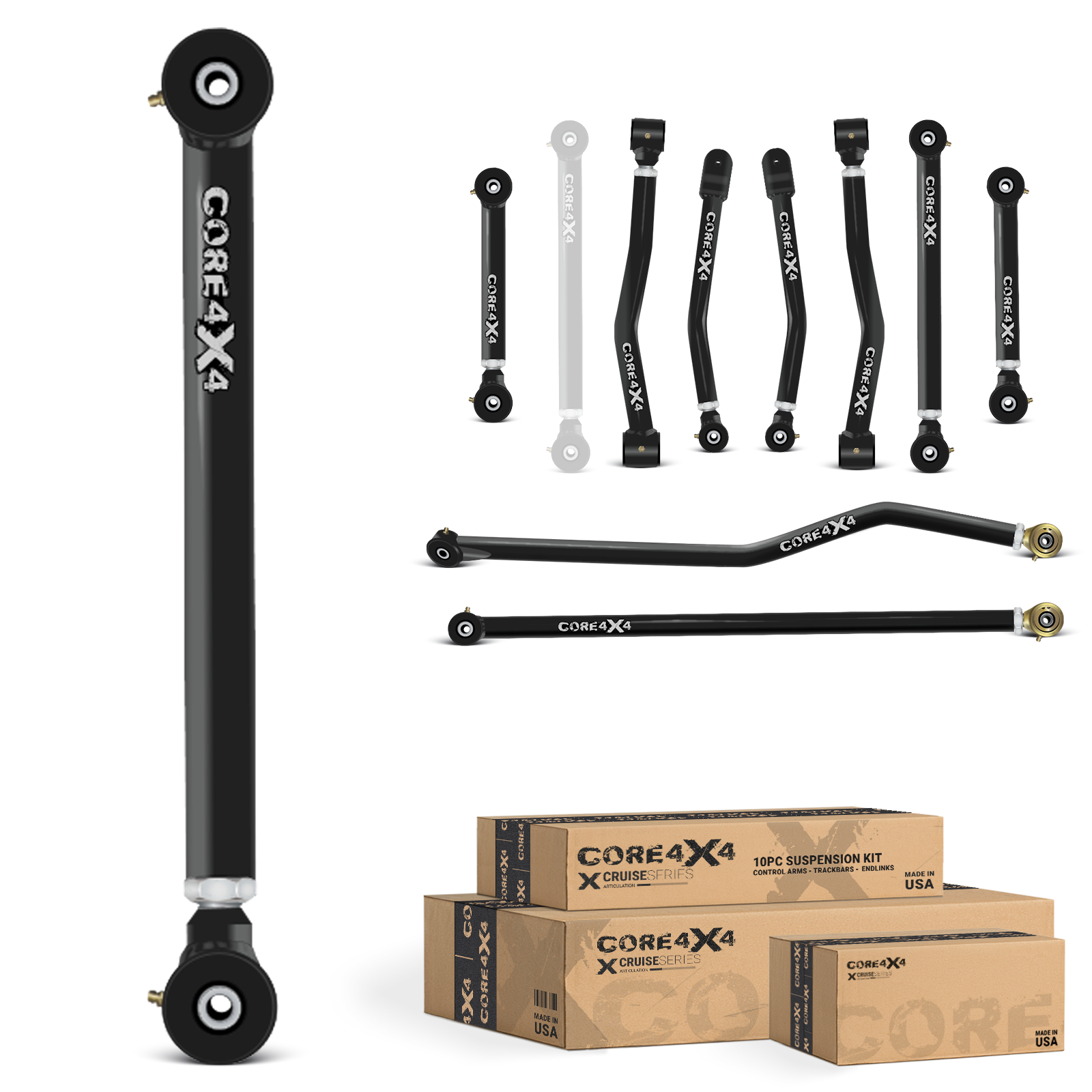Jeep Gladiator JT 20+ 10pc Cruise Series Adjustable Control Arm, Track Bar Kit