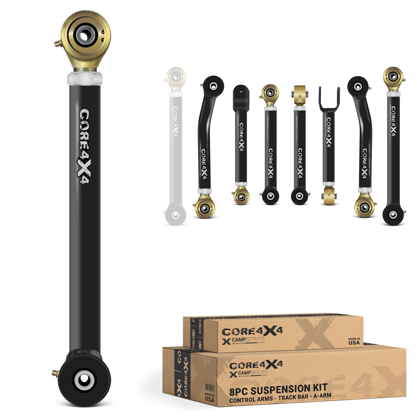 Jeep Grand Cherokee ZJ 93-98 8pc Camp Series Adjustable Control Arm Kit