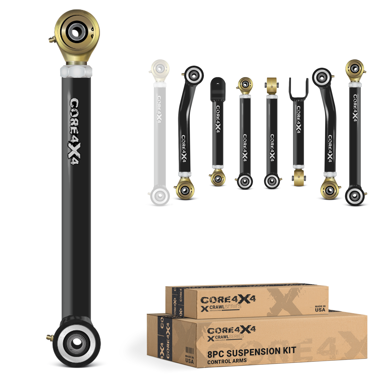Jeep Grand Cherokee ZJ 93-98 8pc Crawl Series Adjustable Control Arm Kit