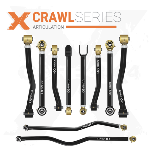 [CRL-J-JK-K10] Jeep Wrangler JK / JKU 07-18 10pc Crawl Series Adjustable Control Arm, Track Bar Kit