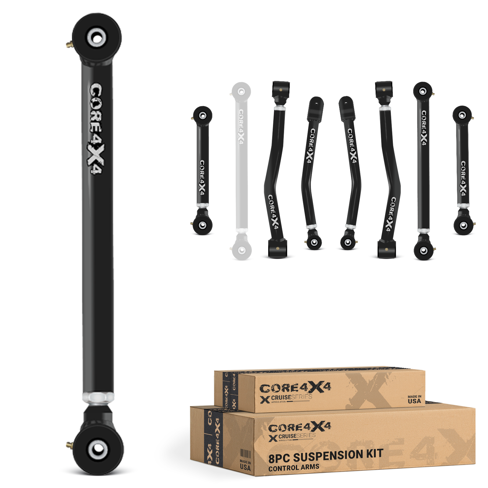 Jeep Gladiator JT 20+ 8pc Cruise Series Adjustable Control Arm Kit