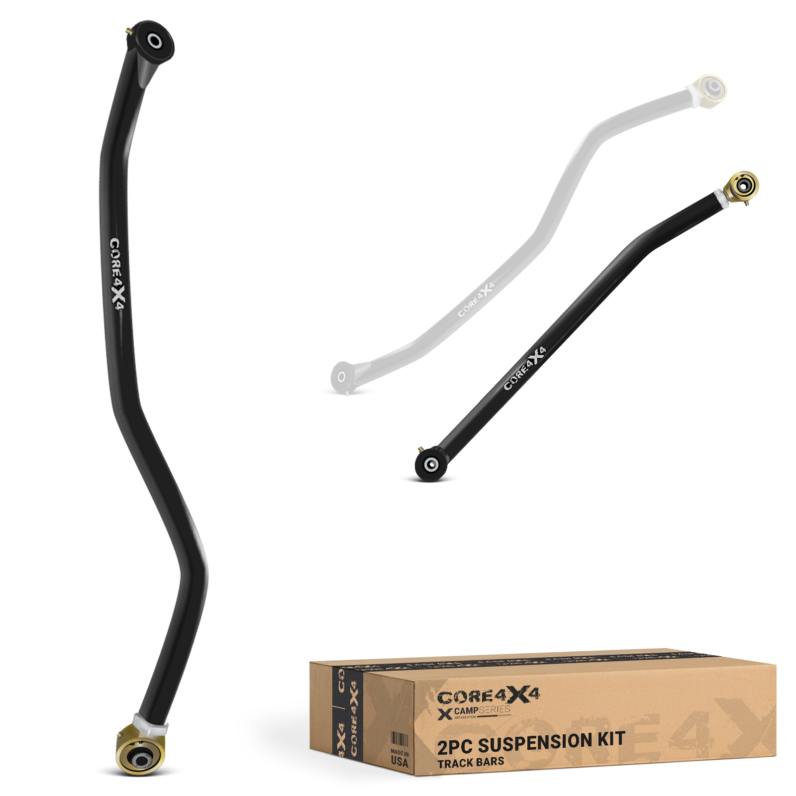 Jeep Wrangler TJ 97-06 LJ 04-06 2pc Camp Series Front, Rear Adjustable Track Bar Kit