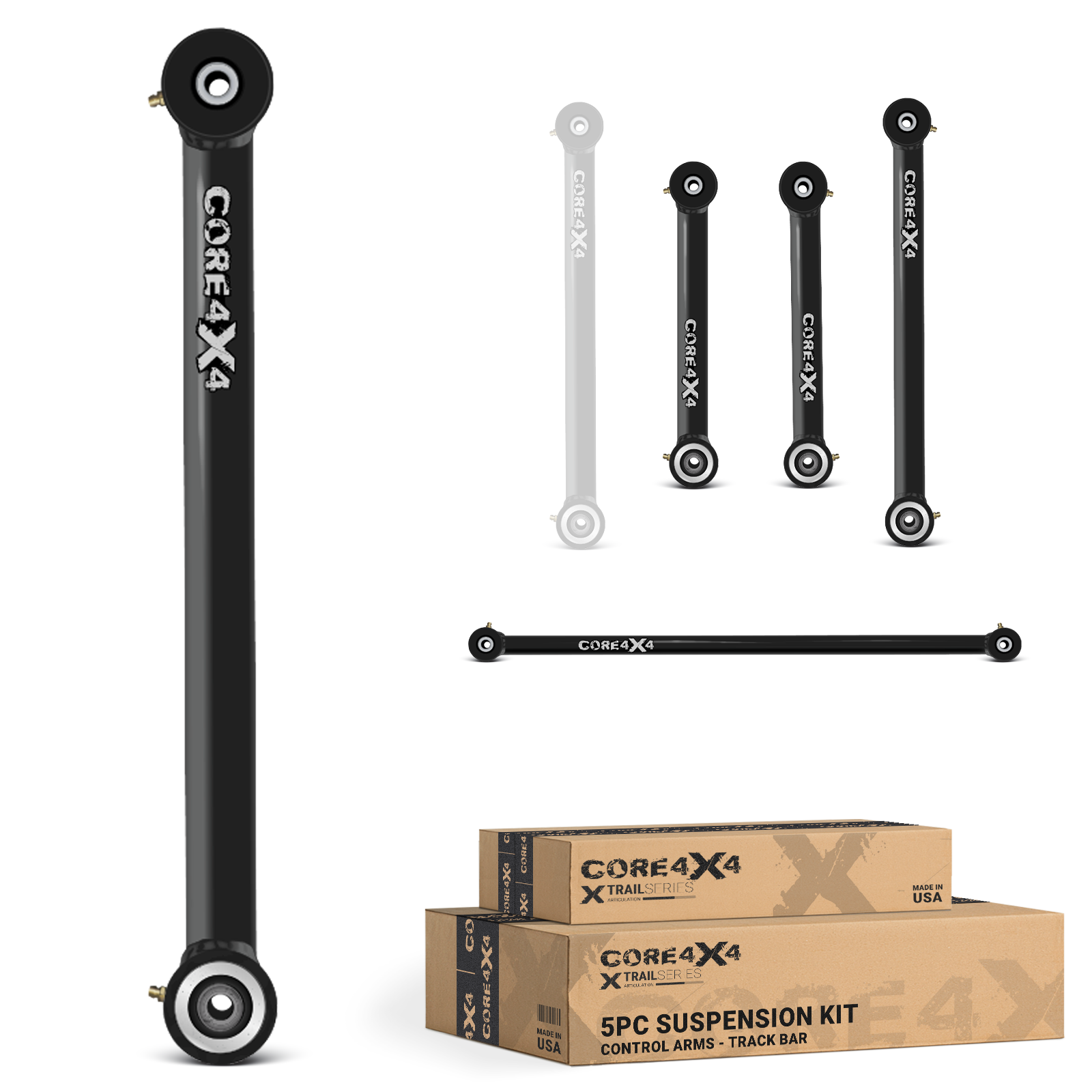 Ram 1500 09+ 5pc Trail Series Rear Fixed Length Control Arm, Panhard/Track Bar Kit