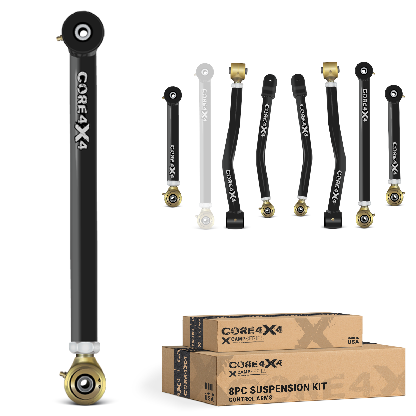 Jeep Gladiator JT 20+ 8pc Camp Series Adjustable Control Arm Kit