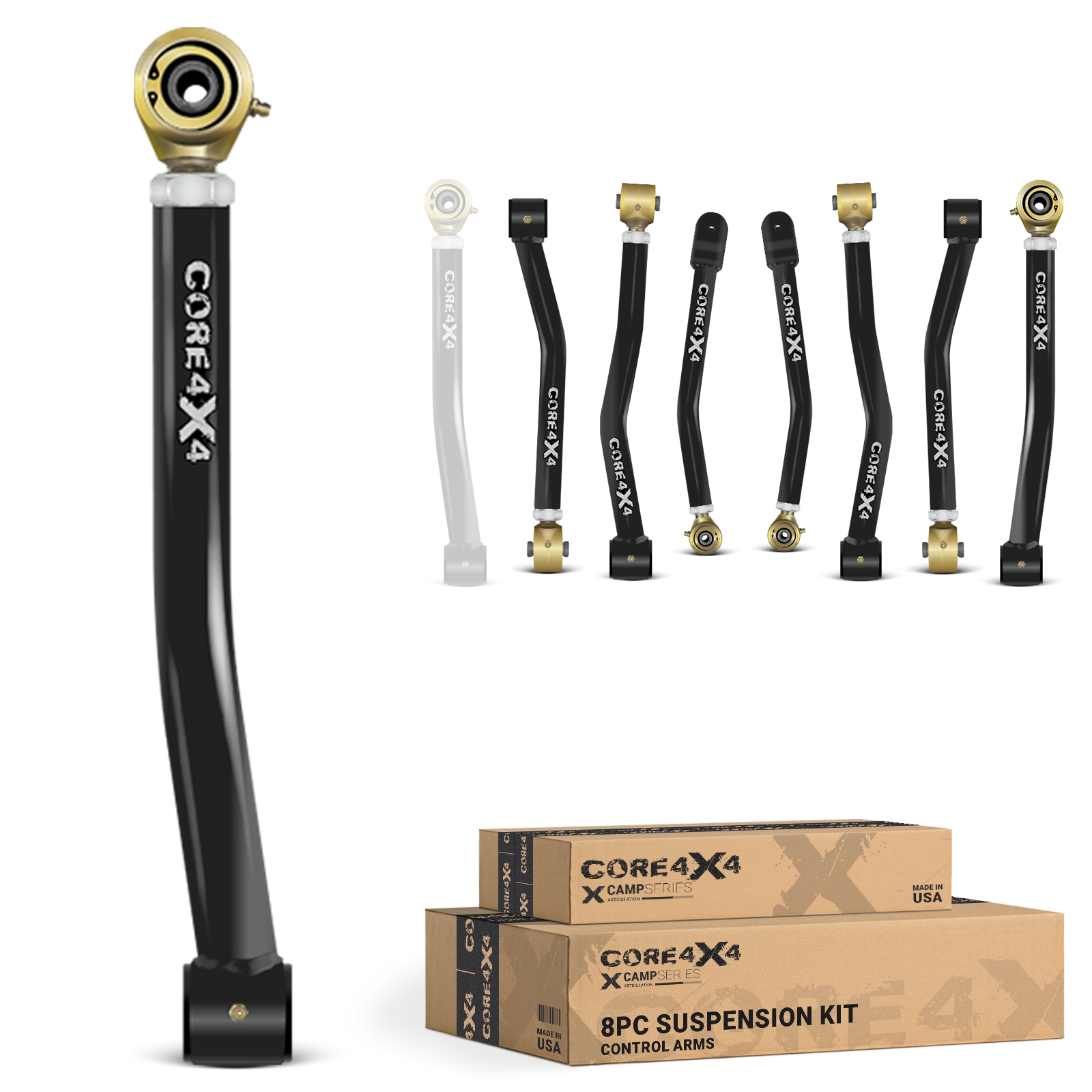 Jeep Wrangler JL / JLU 18+ 8pc Camp Series Adjustable Control Arm Kit
