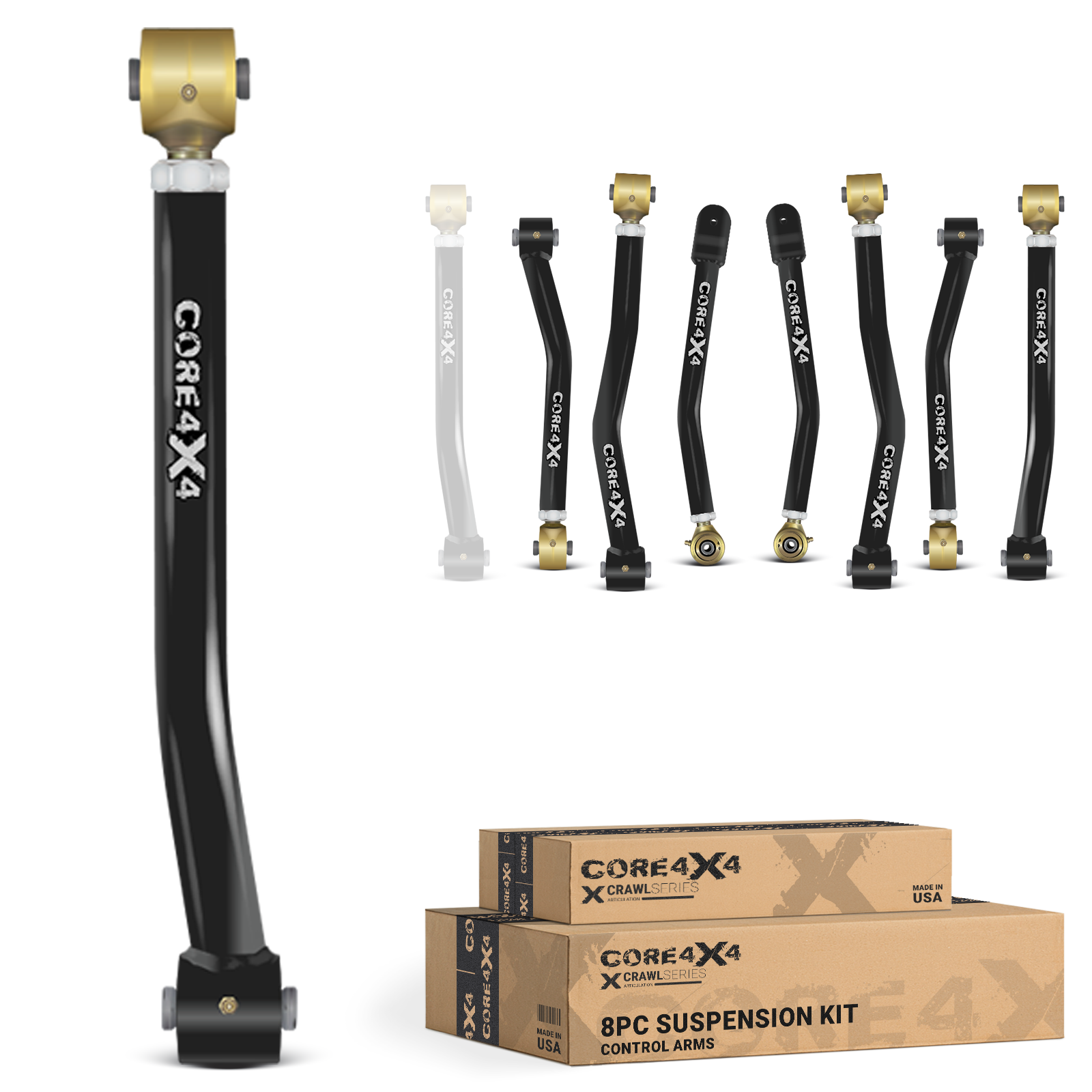 Jeep Wrangler JL / JLU 18+ 8pc Crawl Series Adjustable Control Arm Kit