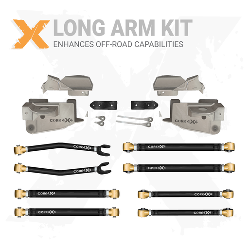 [J-JK-C-LAK8] Jeep Wrangler JK / JKU 07-18 12pc Heavy-Duty Adjustable Long Arm Upgrade Kit