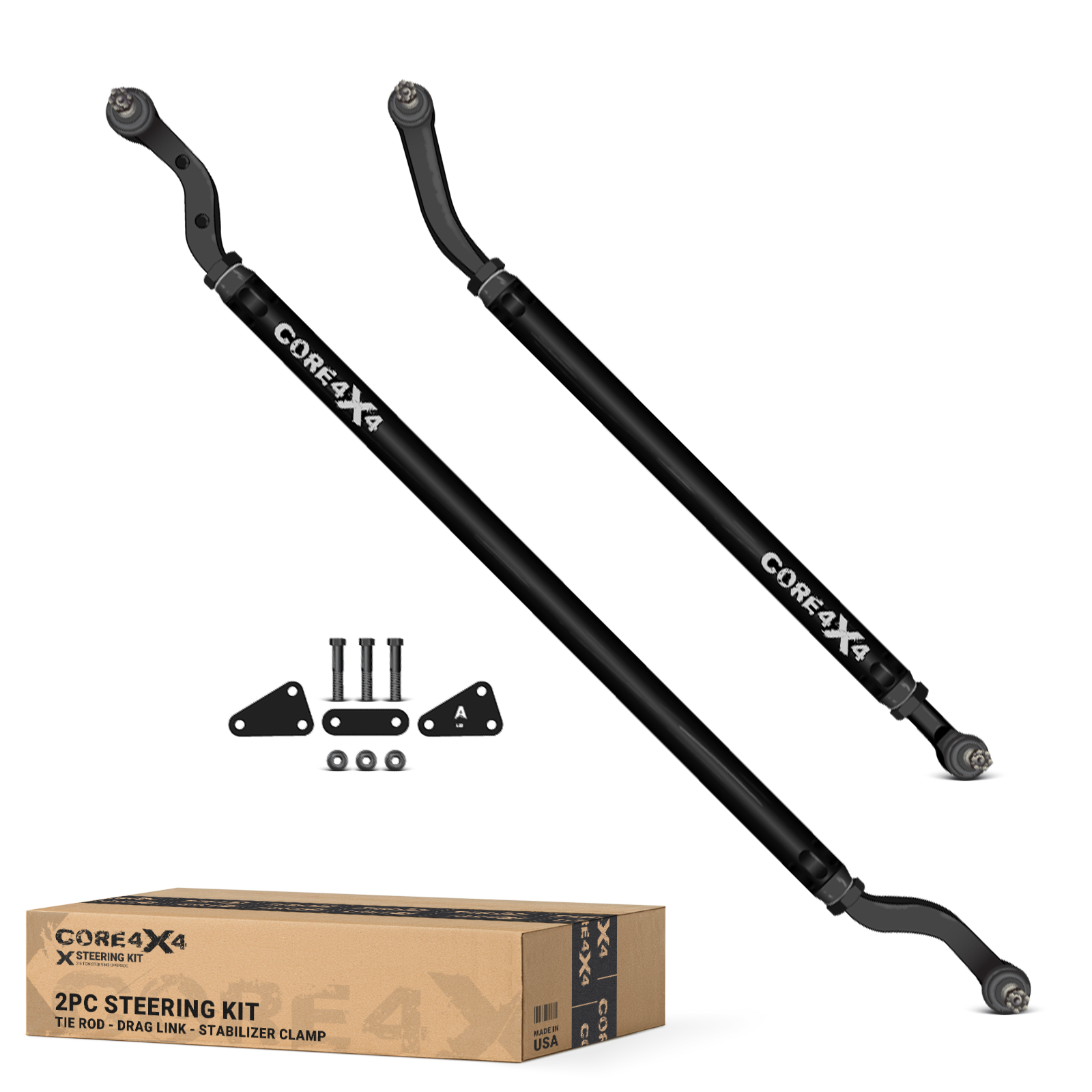 Jeep Gladiator JT 20+ 2pc Heavy-Duty Tie Rod, Drag Link Steering Kit
