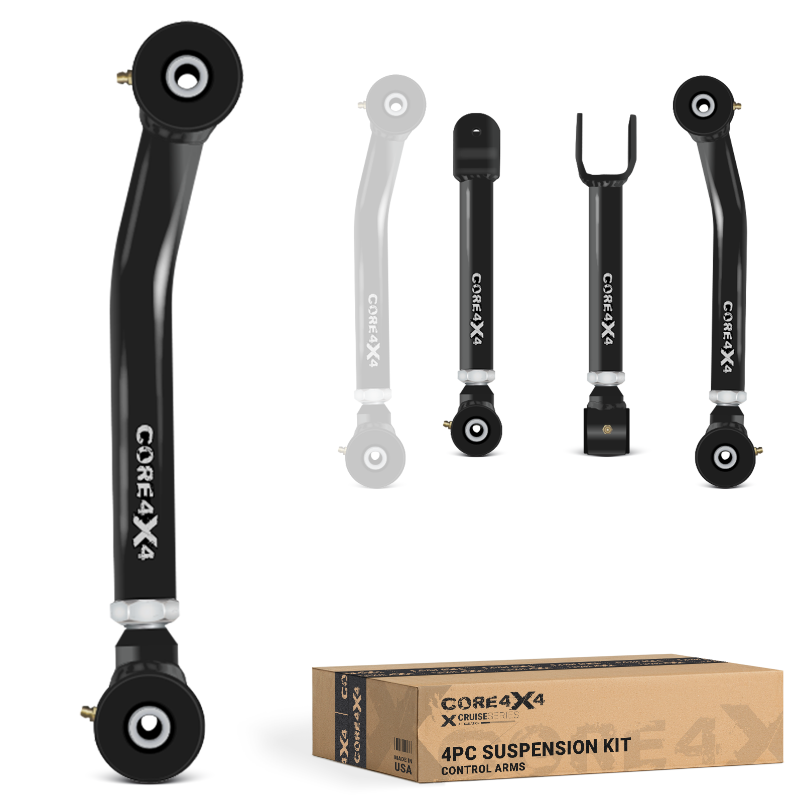 Jeep Grand Cherokee WJ 99-04 4pc Cruise Series Front Adjustable Control Arm Kit