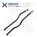 Jeep Wrangler JK / JKU 07-18 2pc Cruise Series Front, Rear Adjustable Track Bar Kit