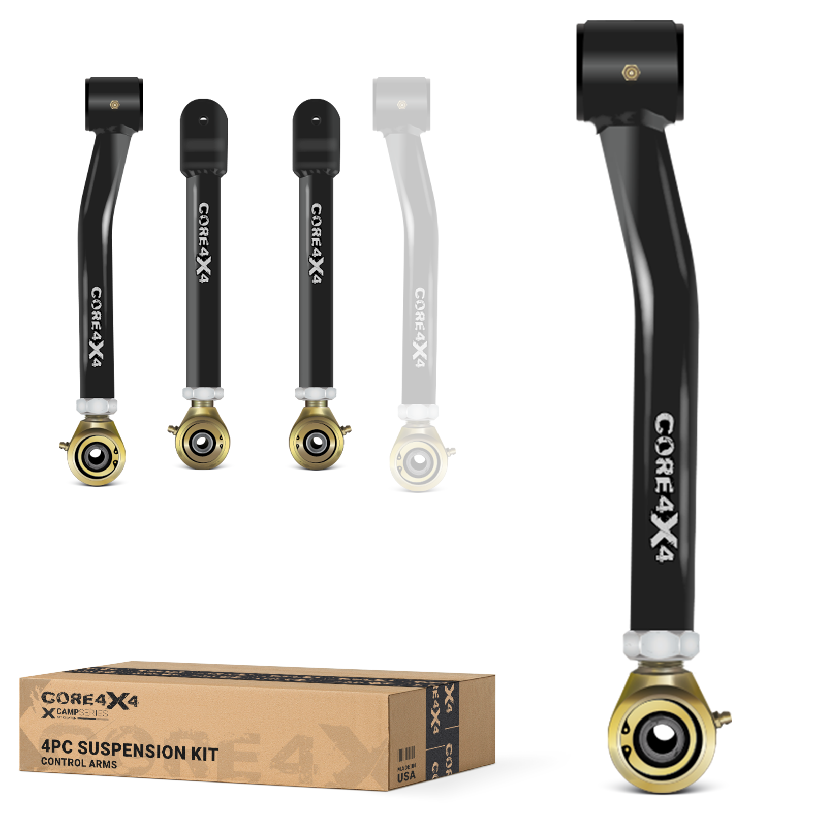 Jeep Grand Cherokee WJ 99-04 4pc Camp Series Front Adjustable Control Arm Kit
