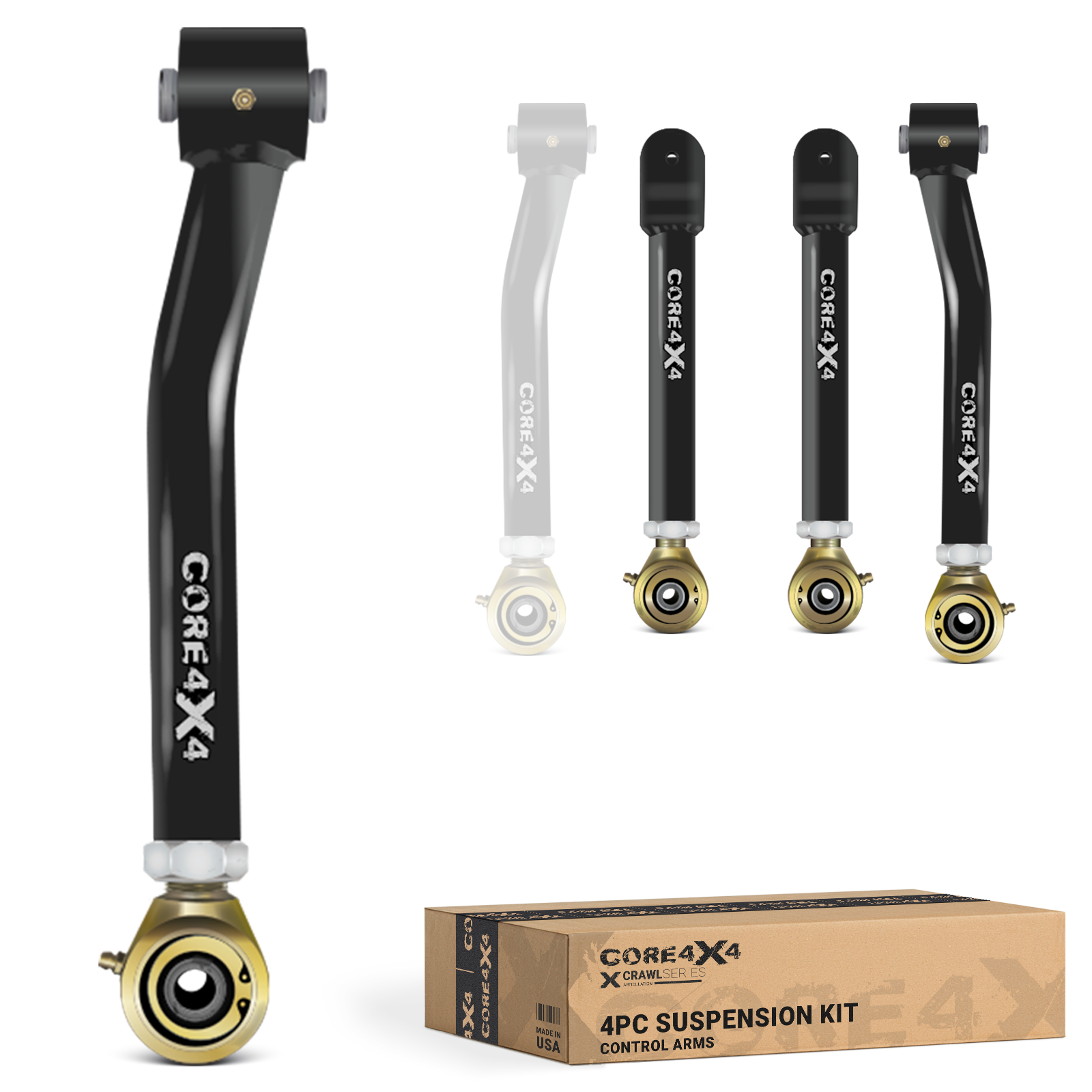 Jeep Grand Cherokee WJ 99-04 4pc Crawl Series Front Adjustable Control Arm Kit