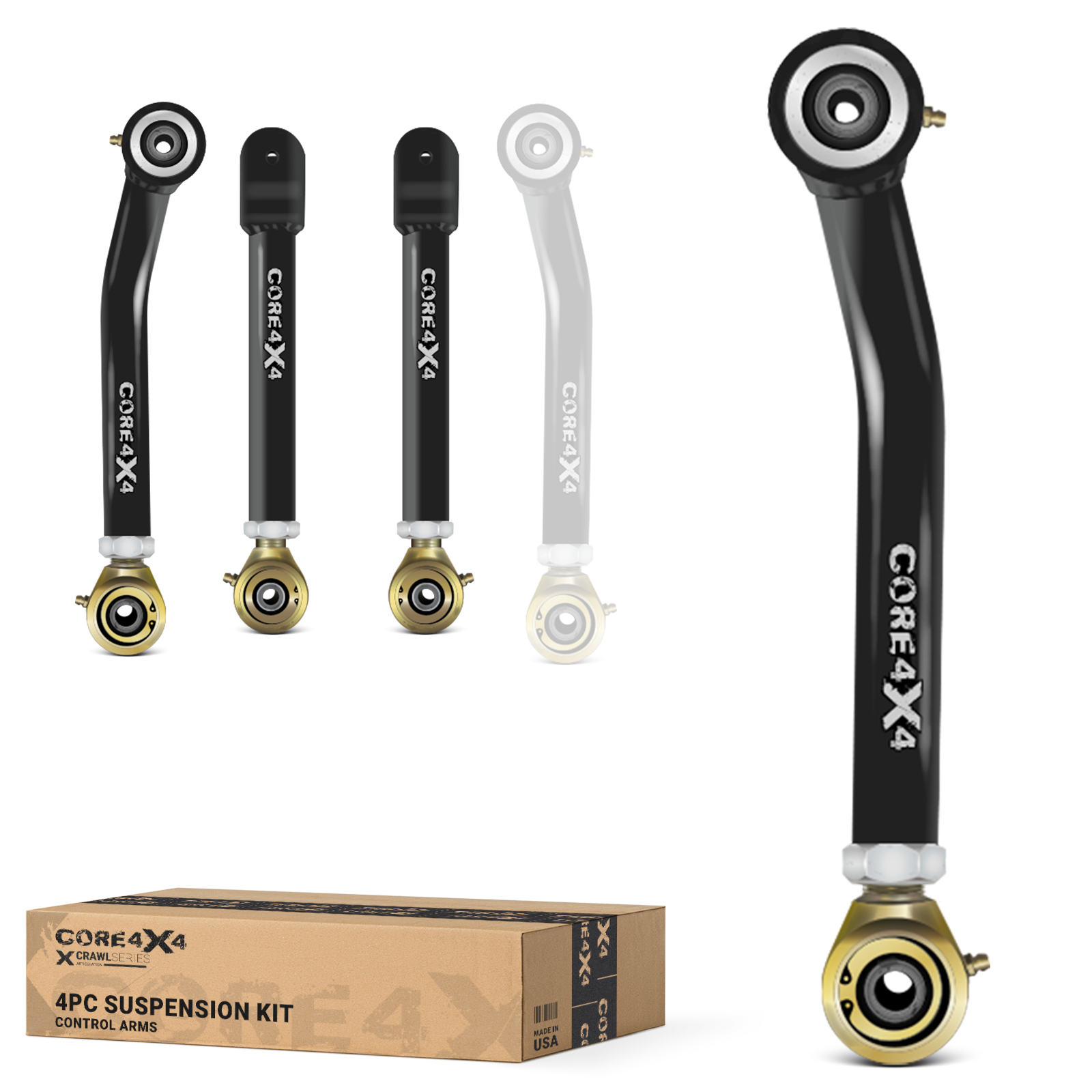 Jeep Grand Cherokee ZJ 93-98 4pc Crawl Series Front Adjustable Control Arm Kit