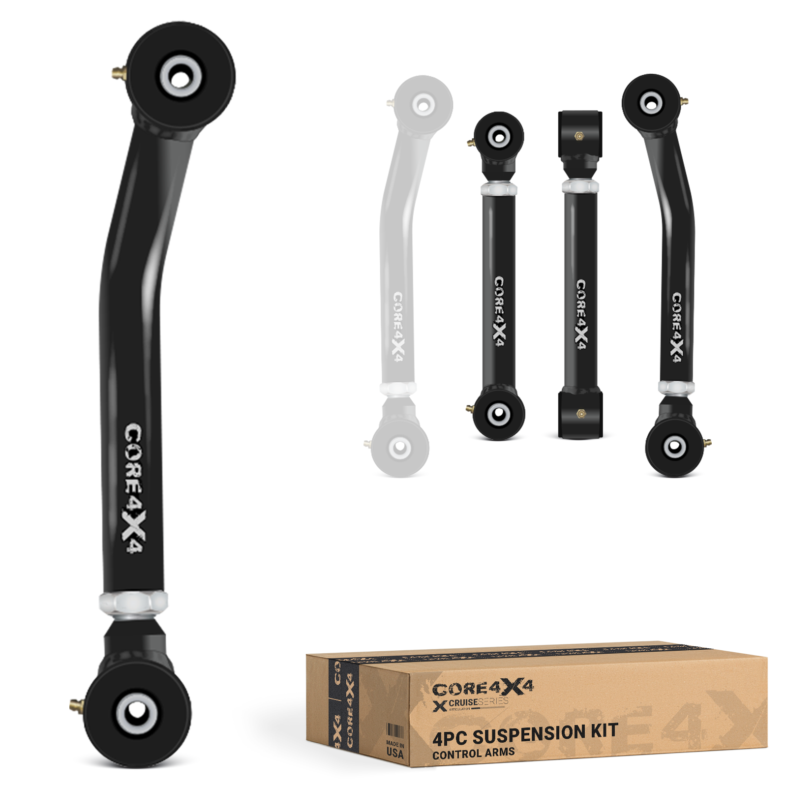 Jeep Wrangler TJ 97-06 LJ 04-06 4pc Cruise Series Rear Adjustable Control Arm Kit