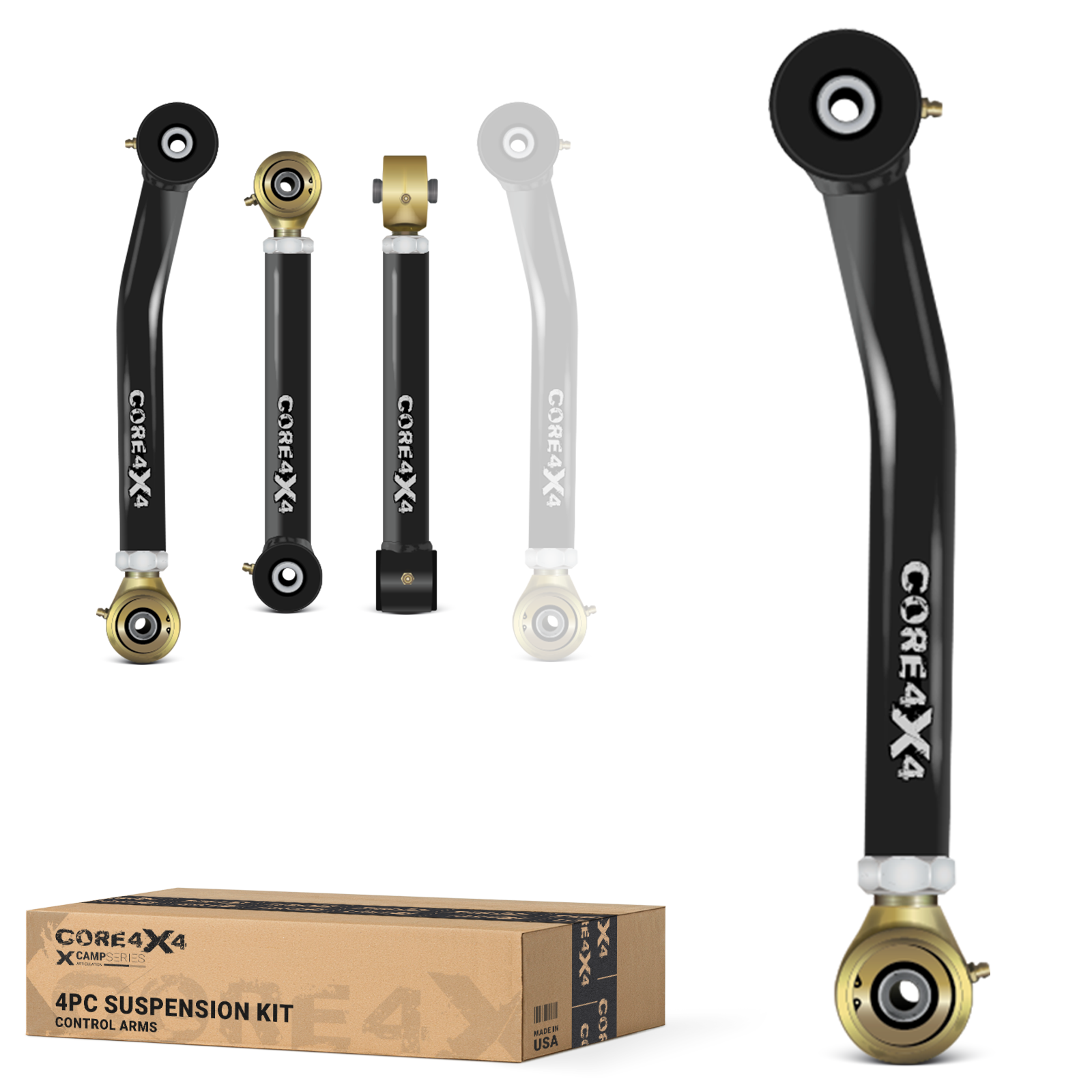 Jeep Wrangler TJ 97-06 LJ 04-06 4pc Camp Series Rear Adjustable Control Arm Kit