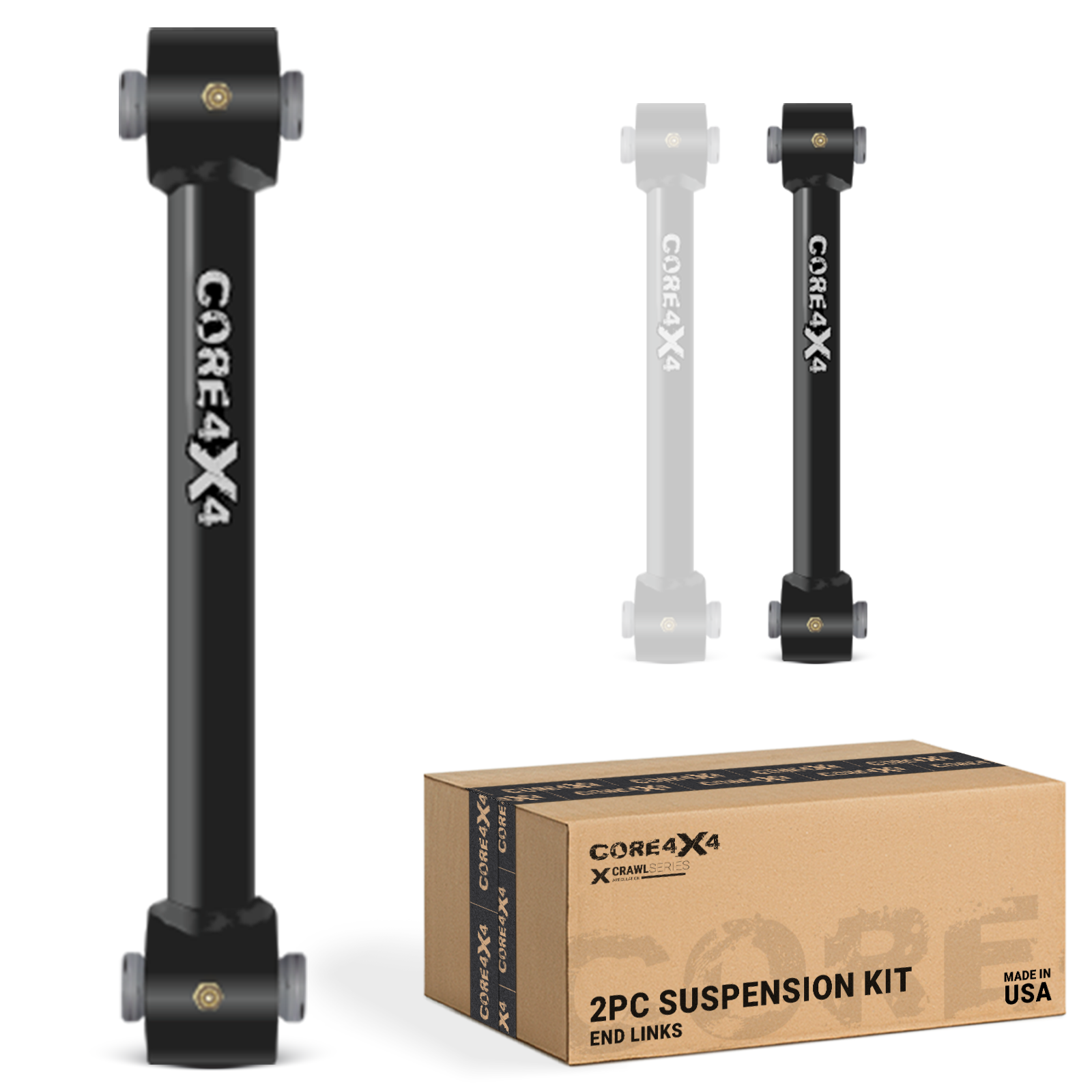 Jeep Wrangler JL / JLU 18+ 2pc Crawl Series Front Fixed Length End Links