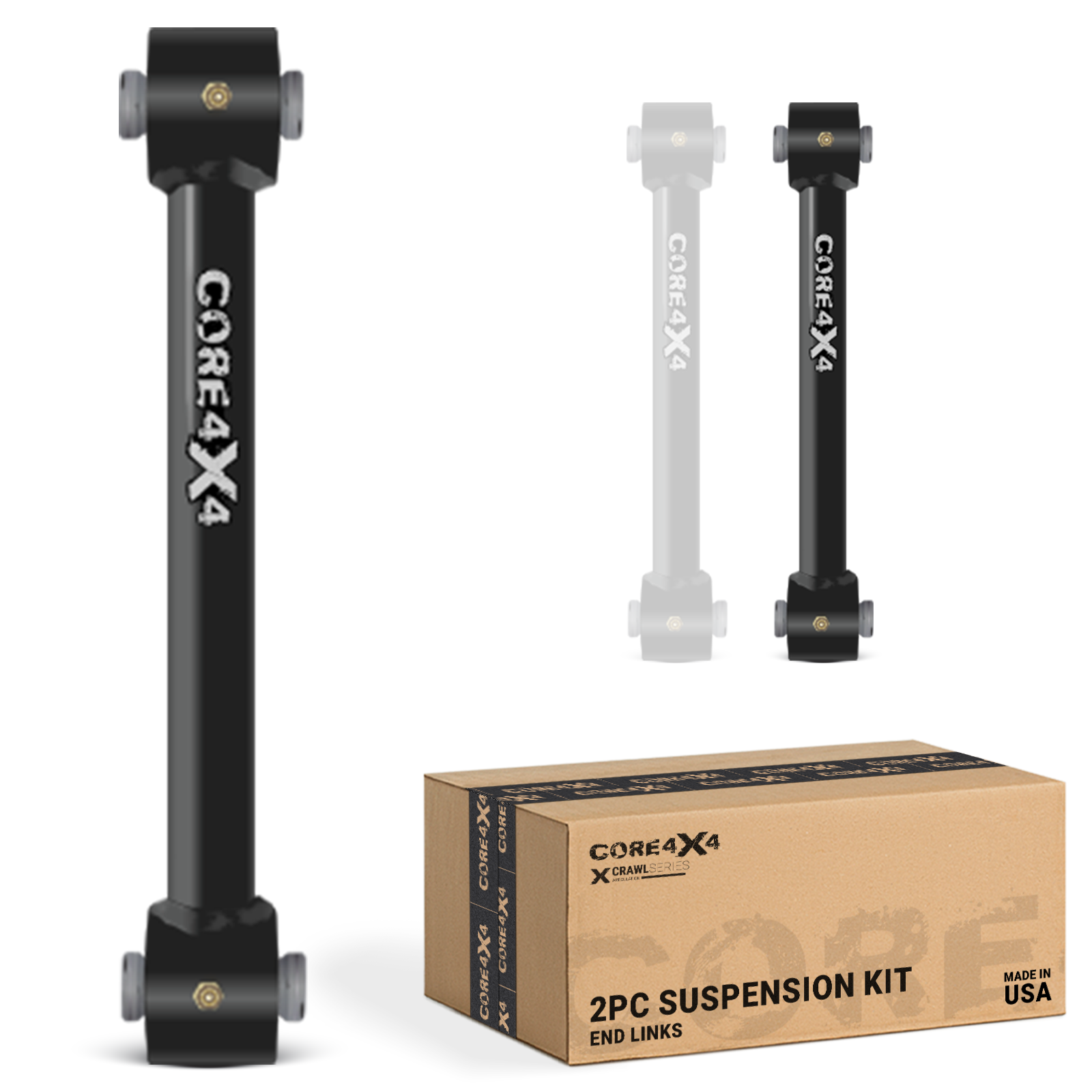 Jeep Wrangler JK / JKU 07-18 2pc Crawl Series Front Fixed Length End Links