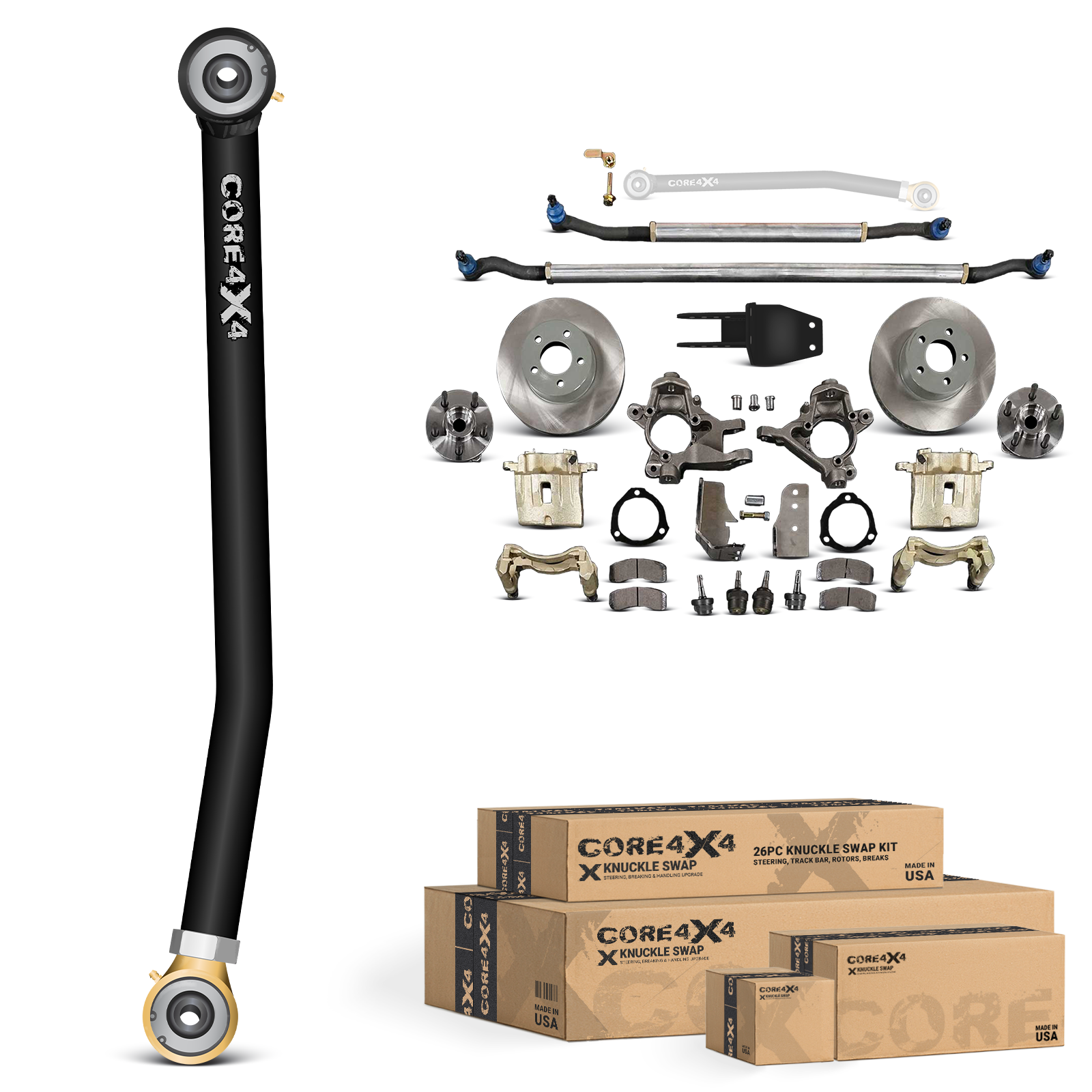 Jeep Cherokee XJ 84-01 Complete WJ Knuckle Swap Kit For Jeep Cherokee XJ 1986-2001