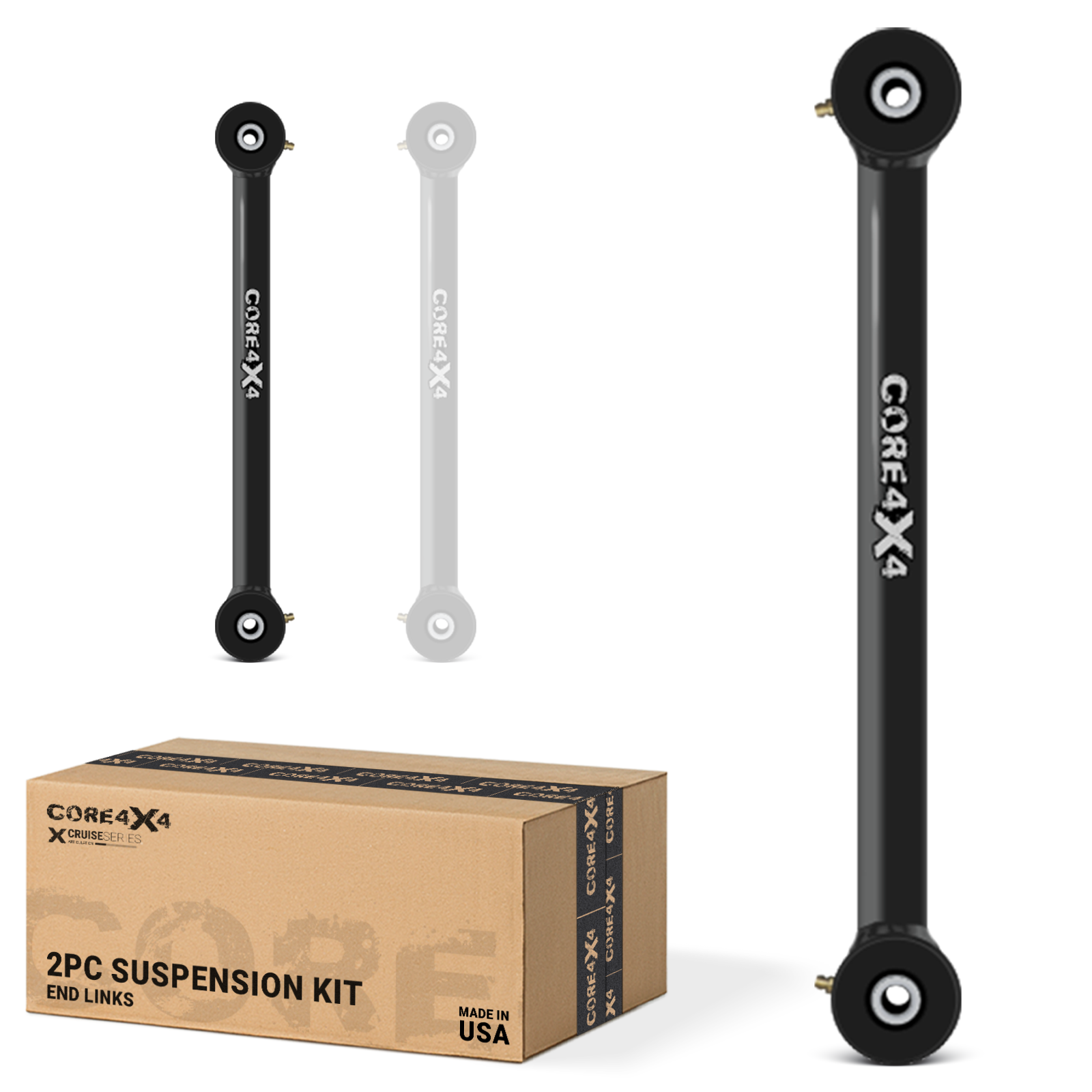 Jeep Wrangler JK / JKU 07-18 2pc Cruise Series Rear Fixed Length End Links