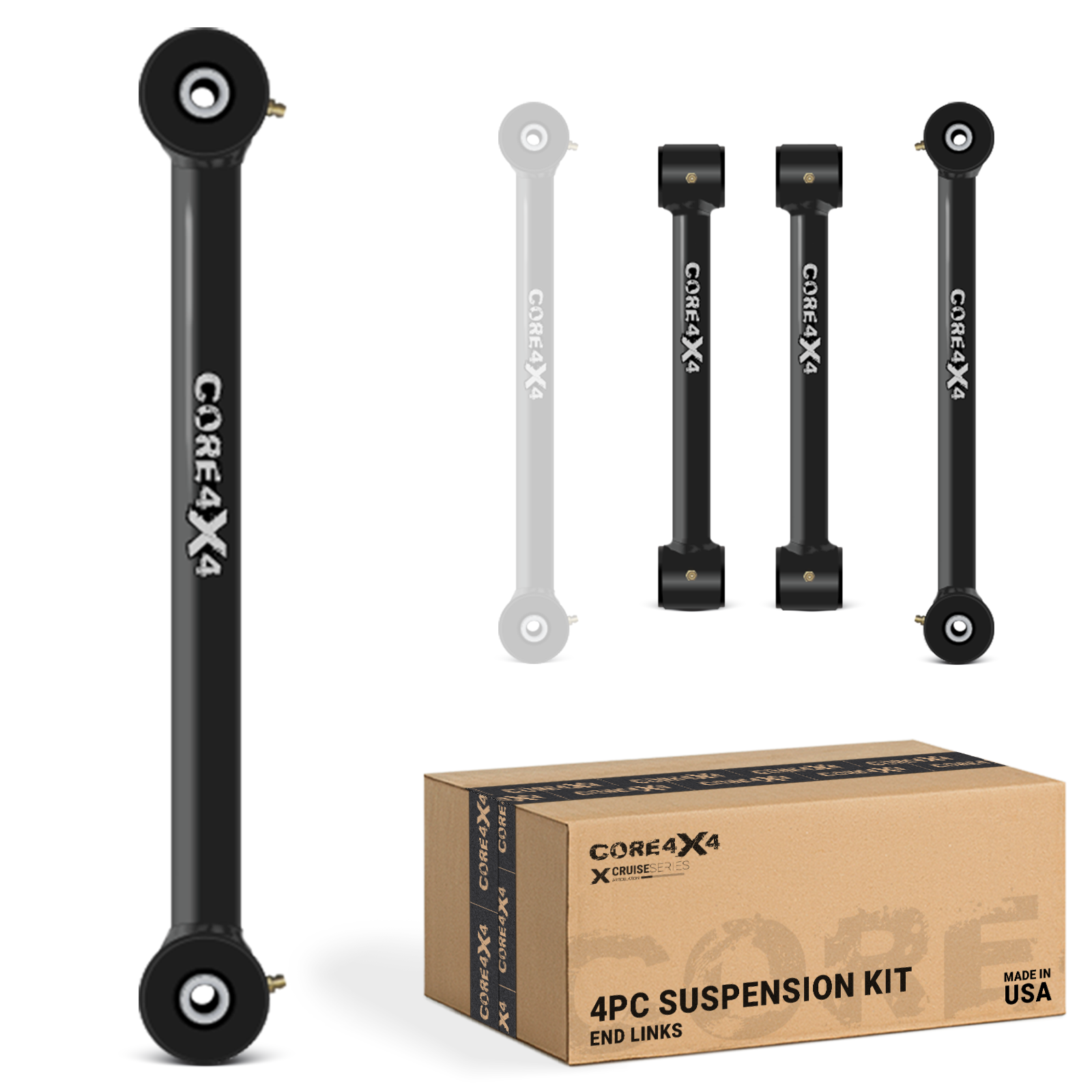 Jeep Wrangler JL / JLU 18+ 4pc Cruise Series Fixed Length End Link Kit