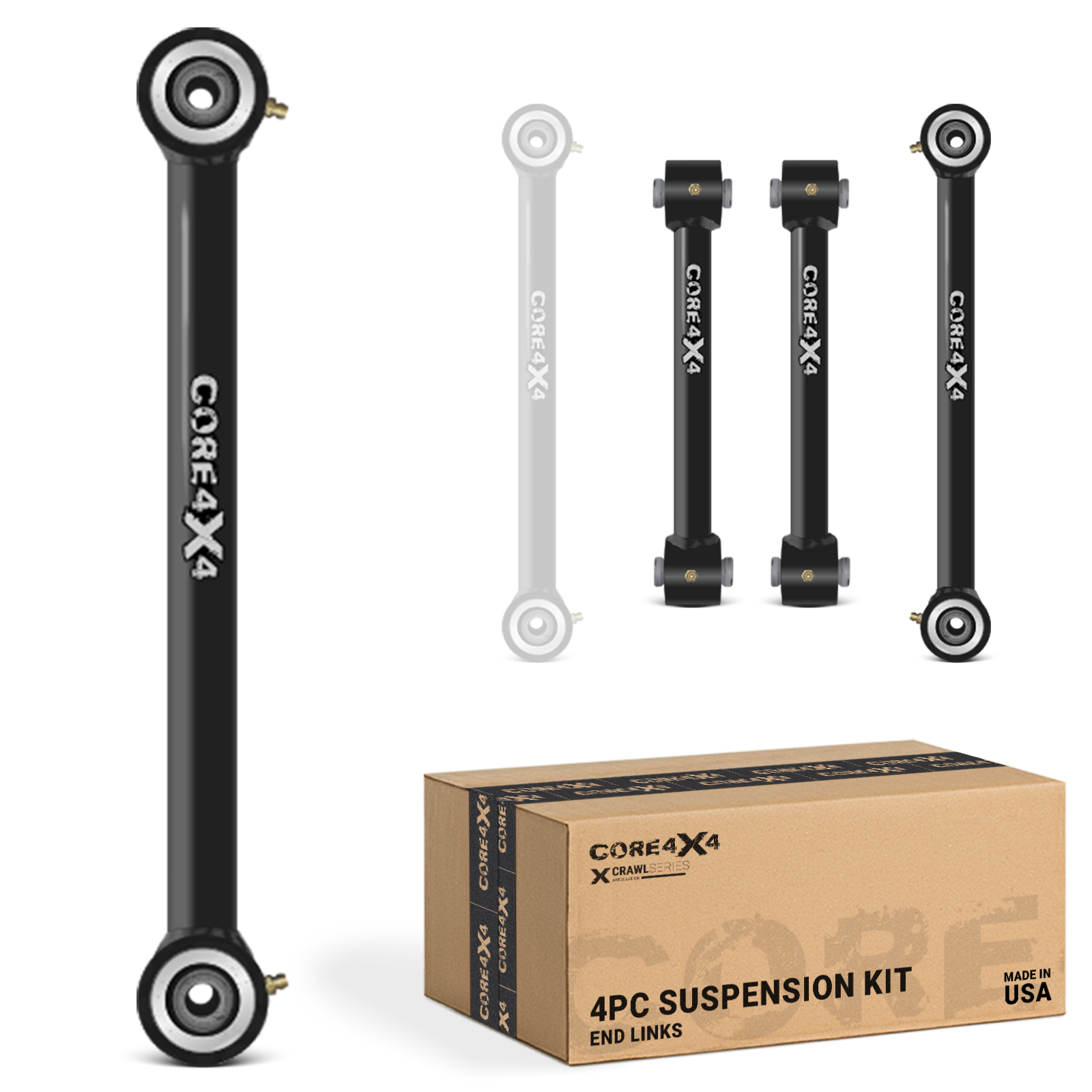 Jeep Wrangler JL / JLU 18+ 4pc Crawl Series Fixed Length End Link Kit