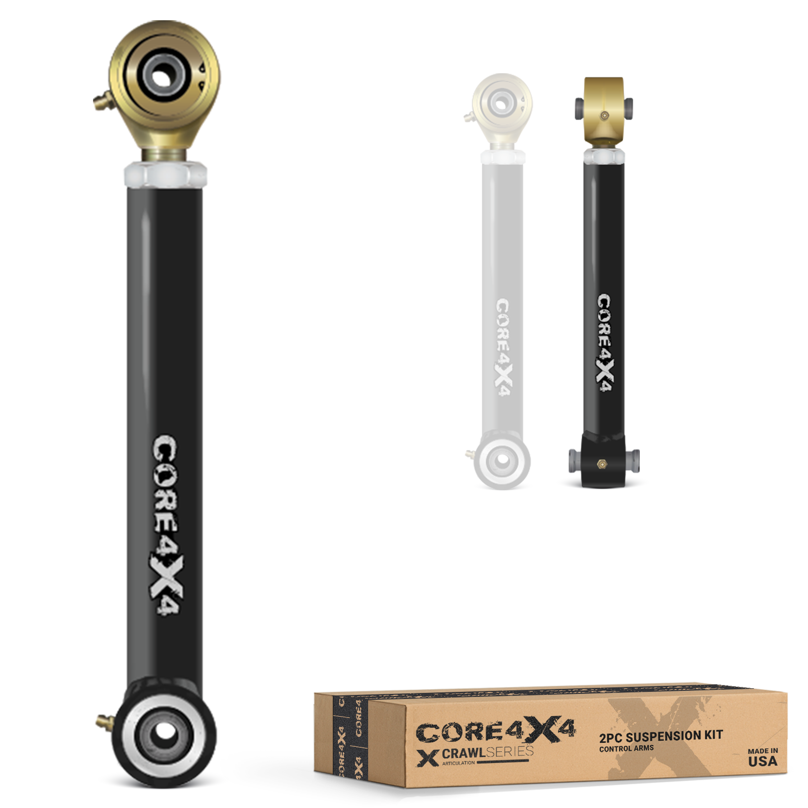 Jeep Wrangler TJ 97-06 LJ 04-06 2pc Crawl Series Rear Upper Adjustable Control Arms
