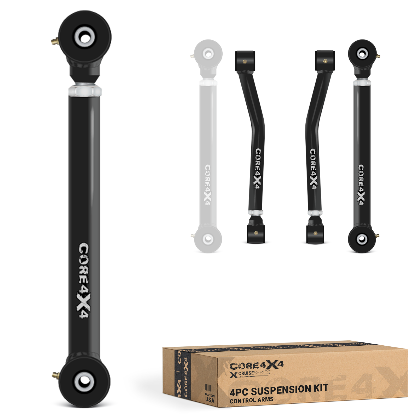 Jeep Wrangler JL / JLU 18+ 4pc Cruise Series Rear Adjustable Control Arm Kit
