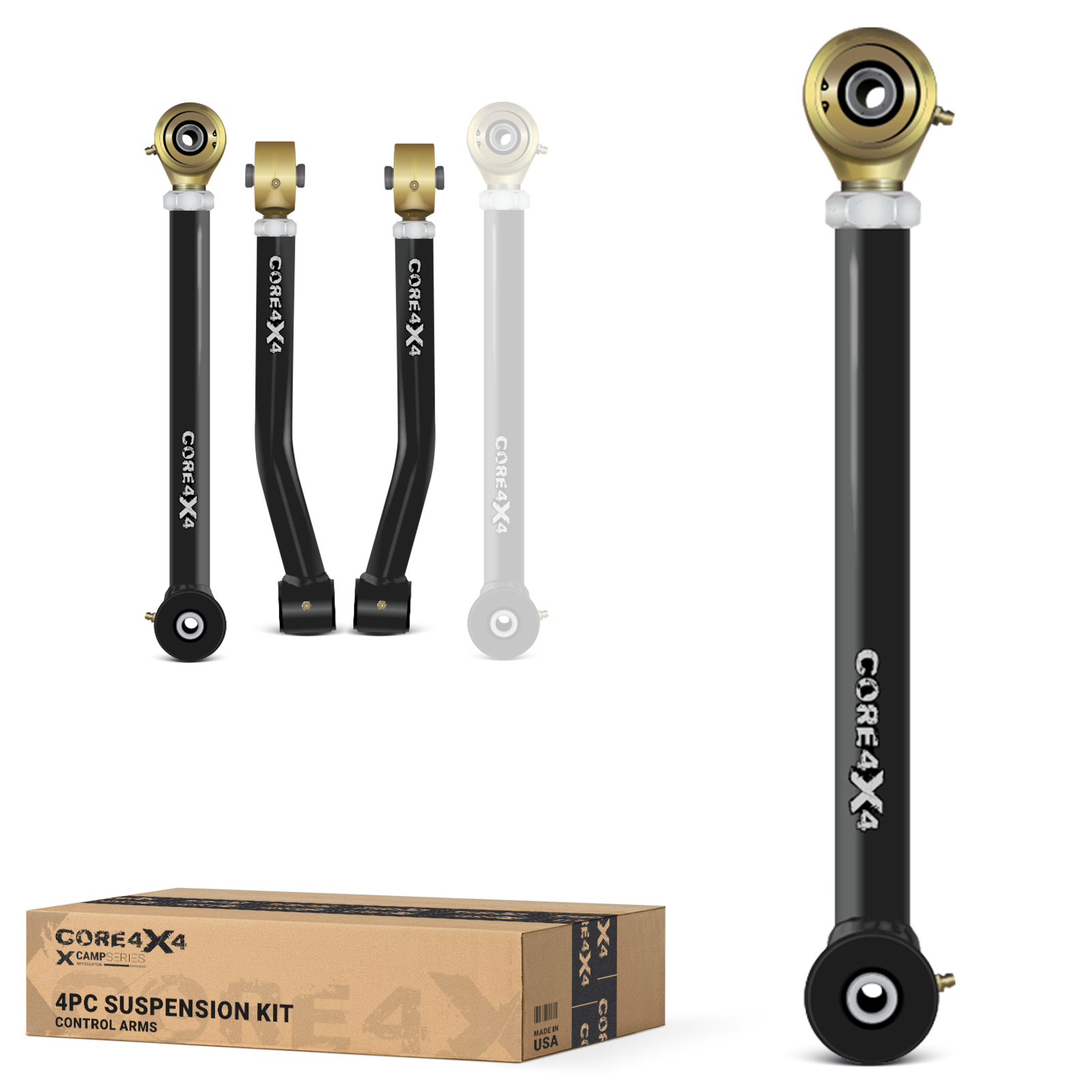 Jeep Wrangler JK / JKU 07-18 4pc Camp Series Rear Adjustable Control Arm Kit