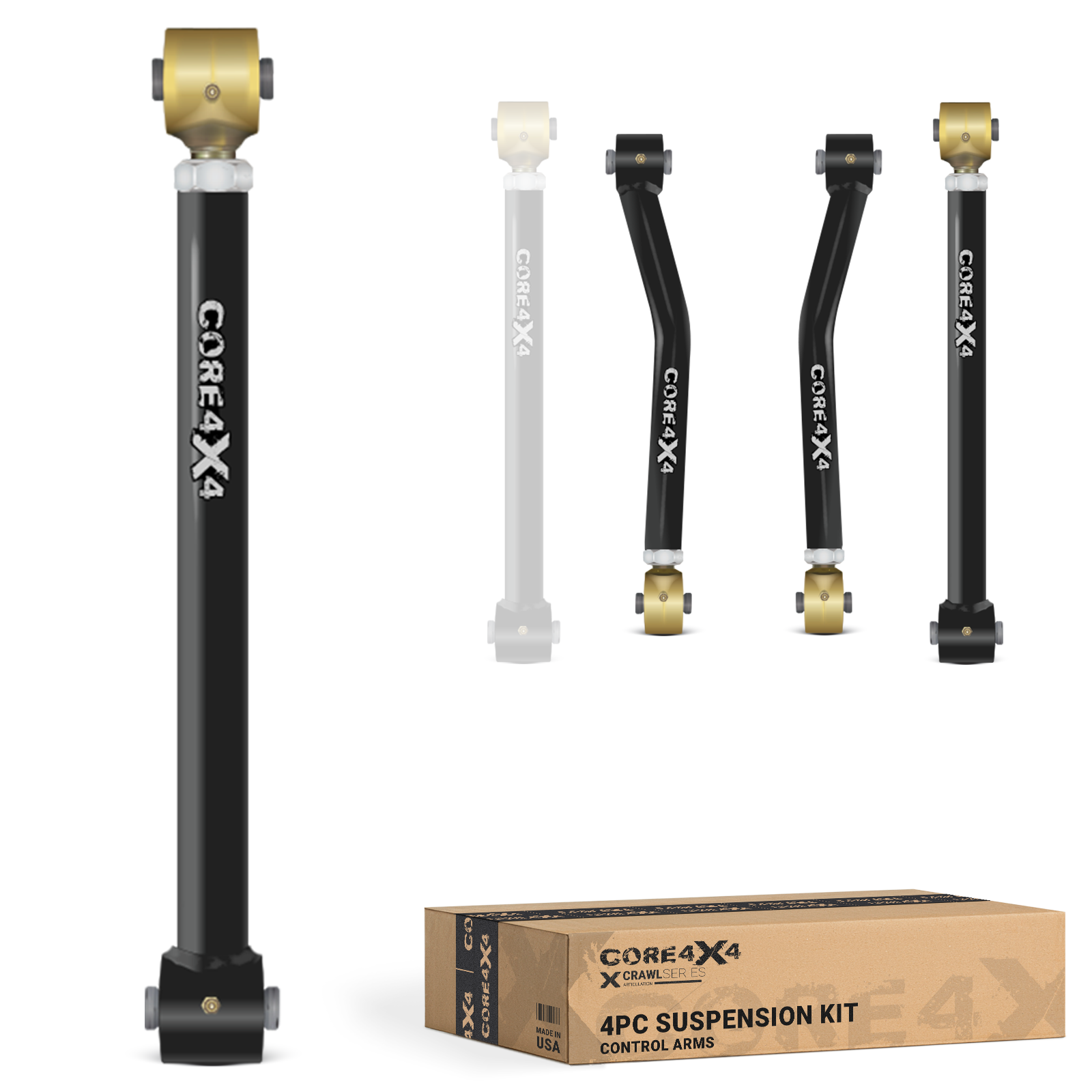 Jeep Wrangler JK / JKU 07-18 4pc Crawl Series Rear Adjustable Control Arm Kit