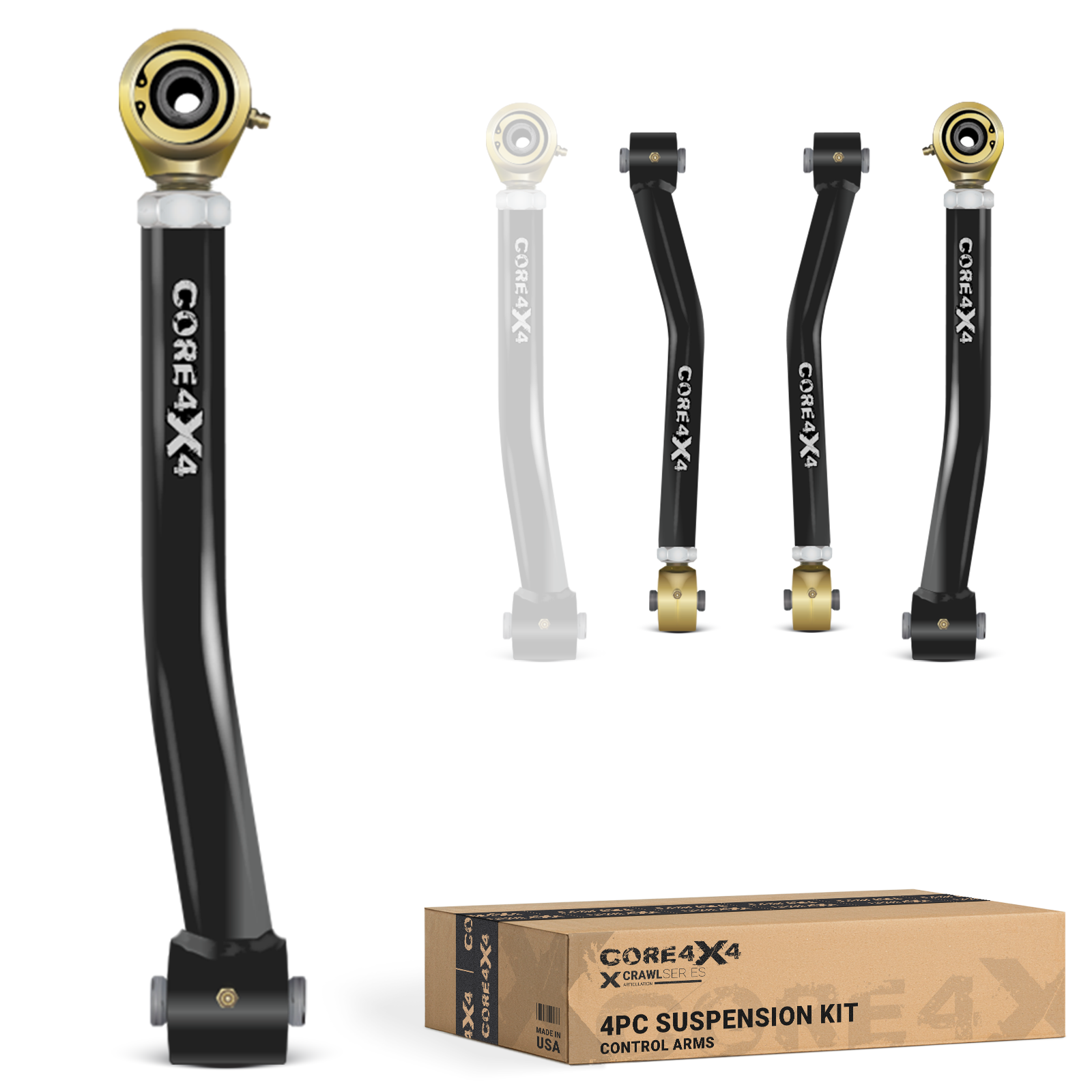 Jeep Wrangler JL / JLU 18+ 4pc Crawl Series Rear Adjustable Control Arm Kit
