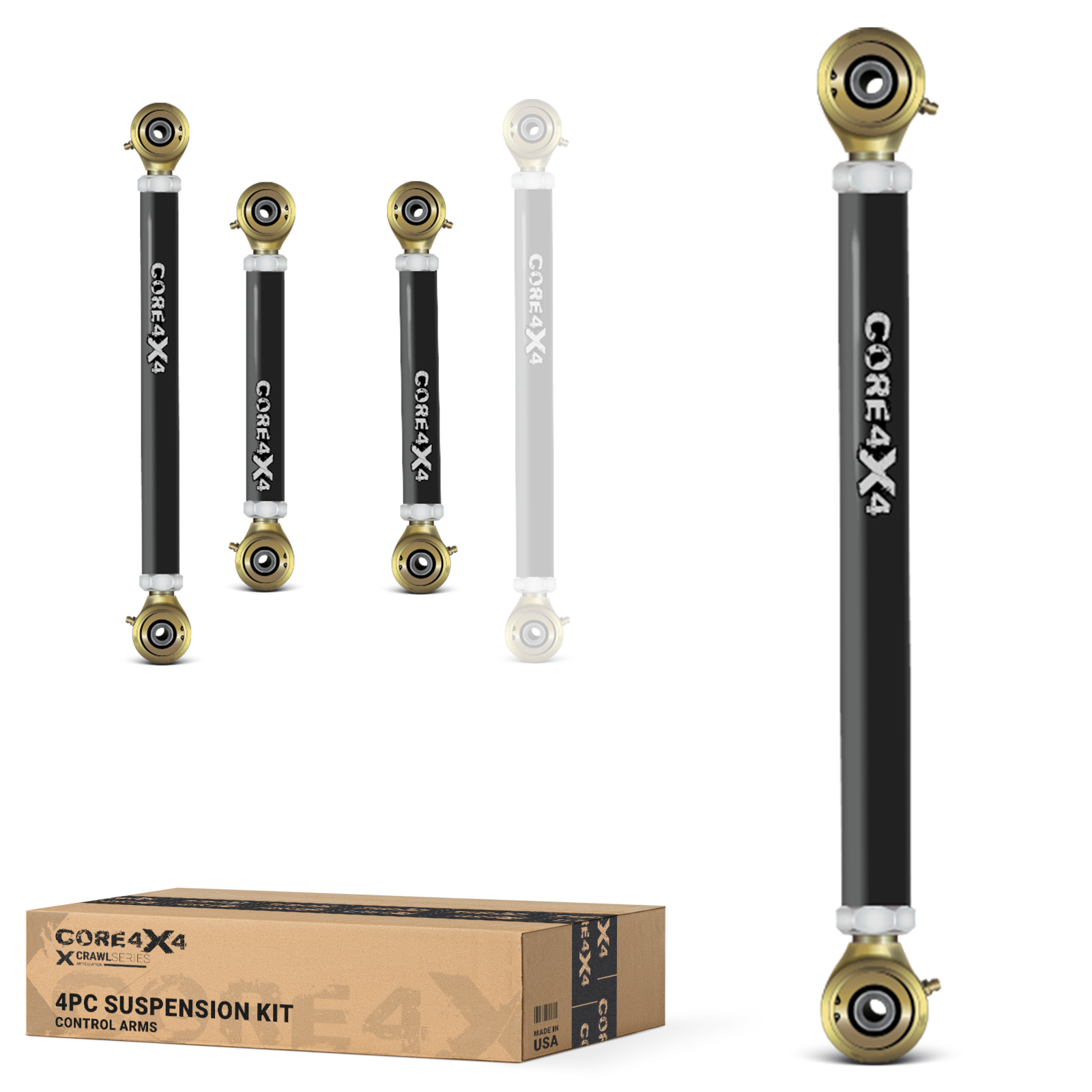 Jeep Gladiator JT 20+ 4pc Crawl Series Rear Adjustable Control Arm Kit
