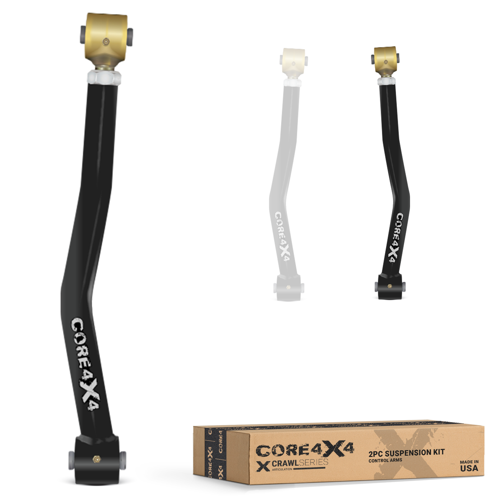 Jeep Wrangler JK / JKU 07-18 2pc Crawl Series Front Lower Adjustable Control Arms