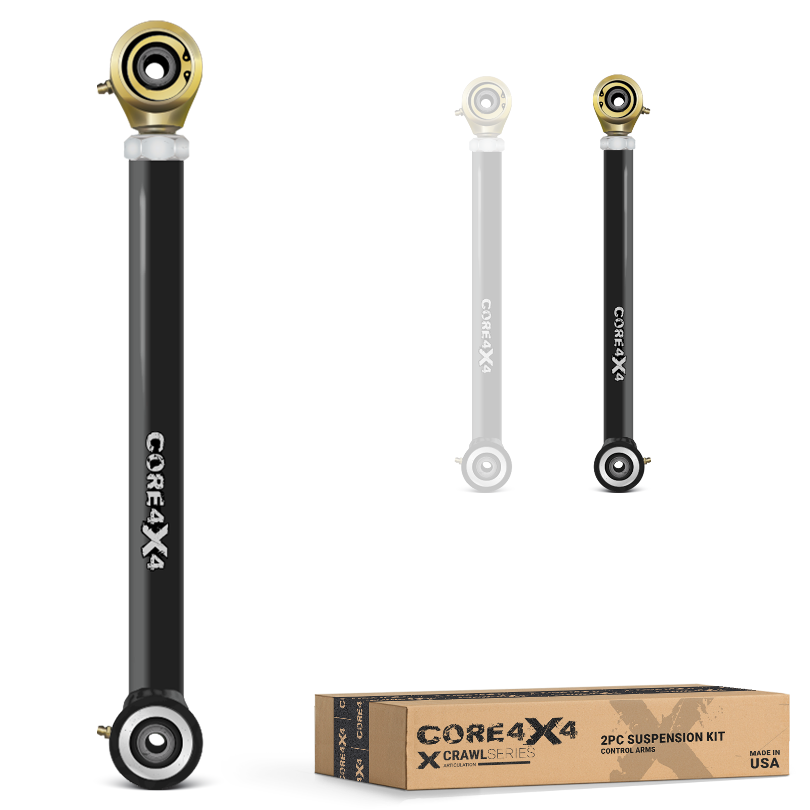 Jeep Wrangler JK / JKU 07-18 2pc Crawl Series Rear Lower Adjustable Control Arms