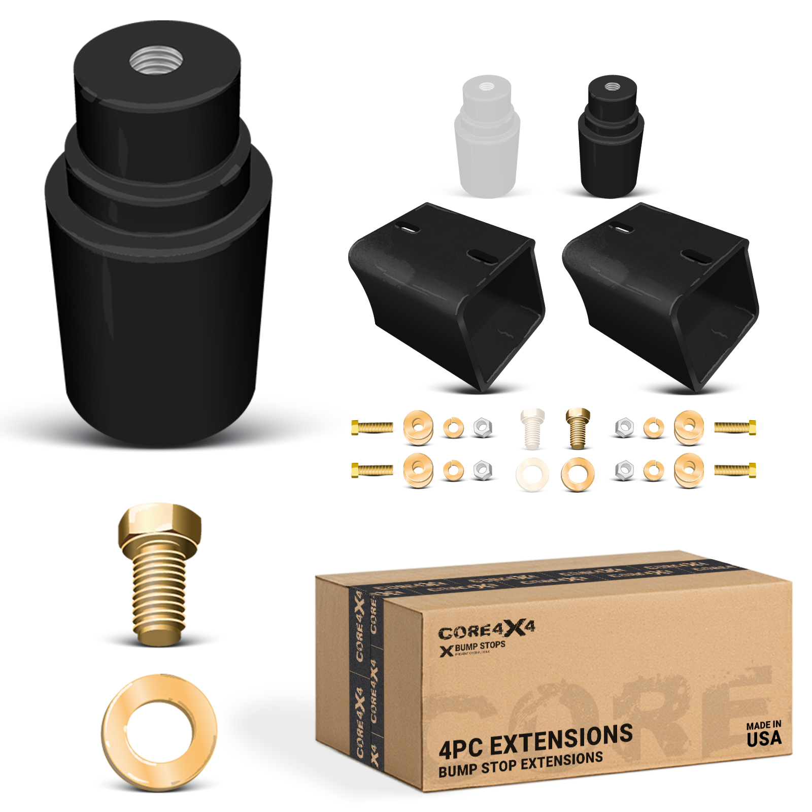 Jeep Wrangler JK / JKU 07-18 Full Bump Stop Extension Kit