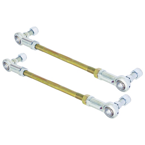 [CE-99002] RockJock Adjustable Sway Bar End Link Kit, (8 1/2 in. Long Rods w/ Heims and Jam Nuts, pair)