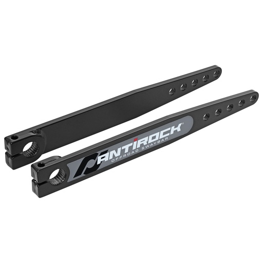 [RJ-202007-101] Antirock Fabricated Steel Sway Bar Arms, 17 in. Long, 15.195 in. C-C, 5 Holes, Incl. Stickers, Pair